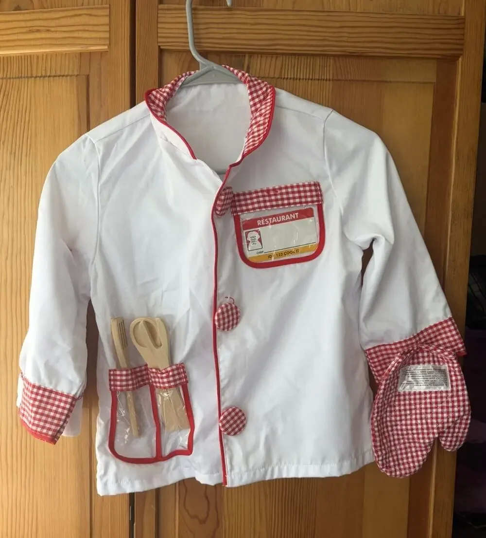 Melissa & Doug Chef Cook Costume Dress Up Role Play Set 3-6 Years #99G